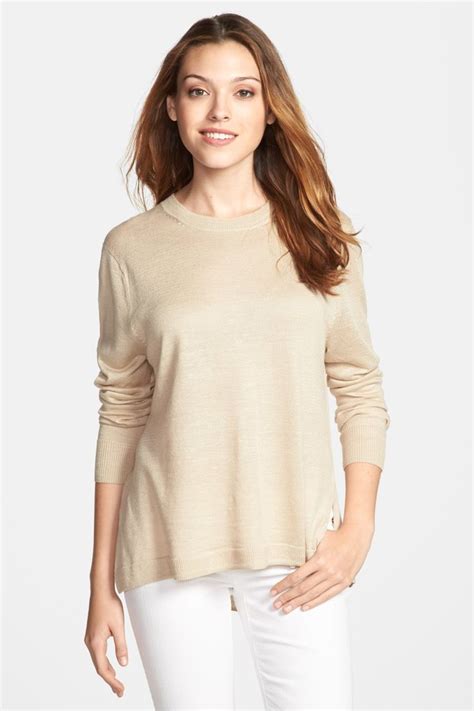 michael michael kors open-stitch pullover linen sweater|Michael Kors Sweaters and pullovers for Women .